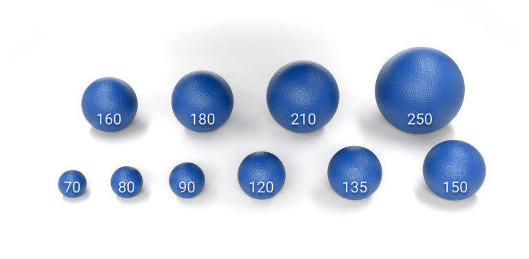 Foam Ball Sizes