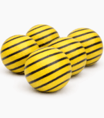Five Yellow Swirl Foam Balls