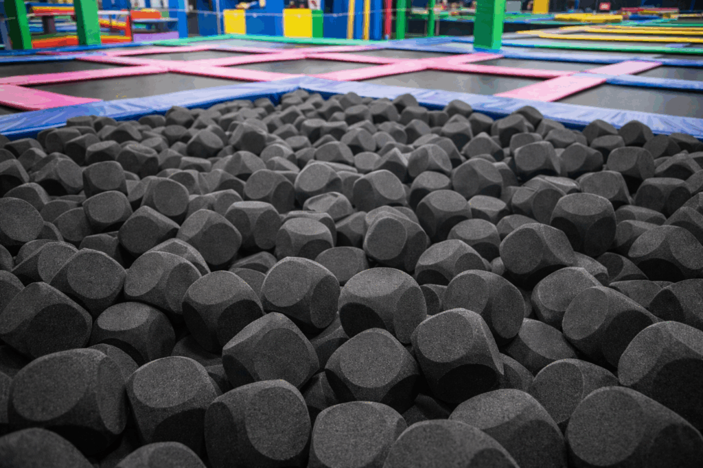 Foam cubes at trampolinpark